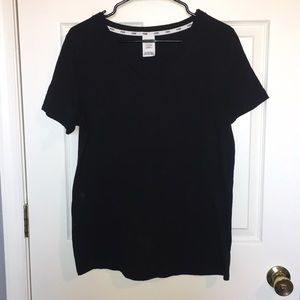 Pink black short sleeve top